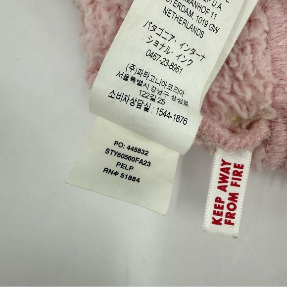 Patagonia Infants' Furry Friends Hat in Pink Size 0-3 Months - Picture 7 of 7